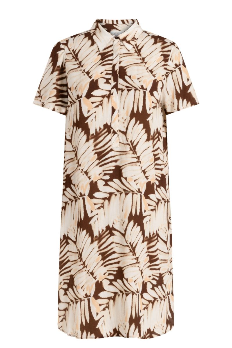 Yest Tereza Essential jurk, Coffee Brown Multicolour damesjurk